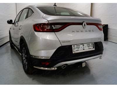 Защита задняя уголки 42 мм ТСС для Renault Arkana 2019-2021