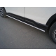Пороги овальные с проступью 75х42 мм ТСС для Subaru Forester SK 2018-2021