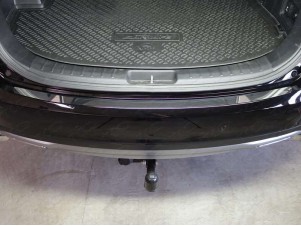 Защита задняя овальные уголки 75х42 мм для Hyundai Santa Fe Grand № HYUNSFGR16-22